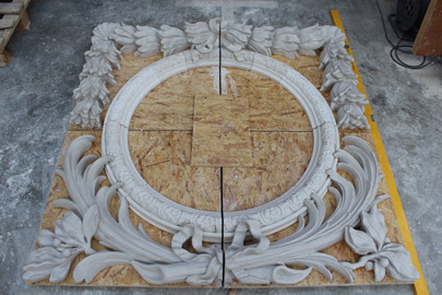 Schlossbauhütte 8 Tondirahmung